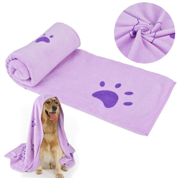 Soft Absorbent Cartoon Print Embossed Bath Towel - Image 2