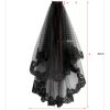 Black Veil Short Lace Headdress Spiritual Love Wedding Clothes Party Photo Veil Veil - Image 7