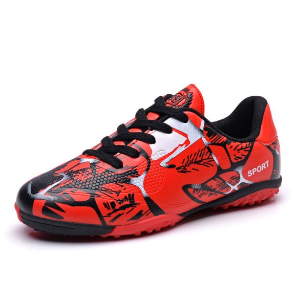 Soccer Shoes Low-top Leather Surface Rubber Nail Long Nail Broken Nail Flat Bottom Boys And Girls Teen Sneakers - Image 4