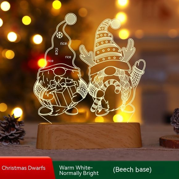 Christmas Decoration 3D Lamp Acrylic LED Night Lights New Year Valentines Day Christmas Kids Gift Christmas Ornaments - Image 4