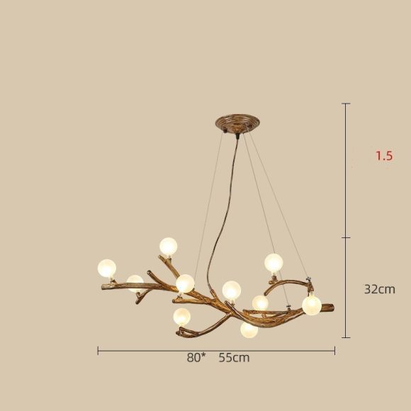 Restaurant Chandelier Decorative Tree Branch Lights Zen Japanese Wabi-sabi Wind Lamps - Image 2