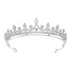Simple Rhinestone Silver Headband Crown - Image 4