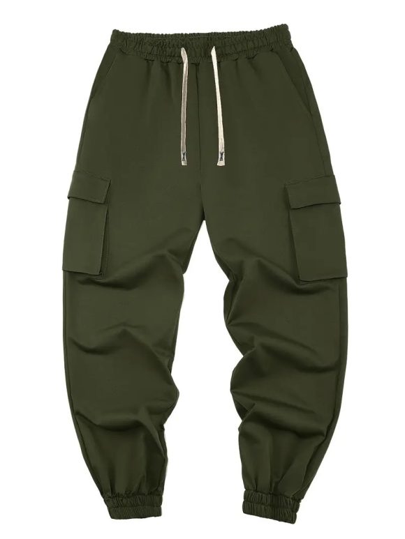 Men's Multi-pocket Workwear Pants Ancient Leisure Tappered Trousers - Image 7
