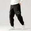 Straight Ankle Tied Wear-resistant Overalls Casual Pants