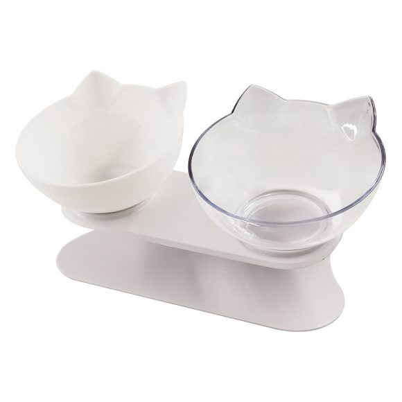 New Inclined Food Cat Ear Oblique Mouth Transparent Single Pet Bowl - Image 8
