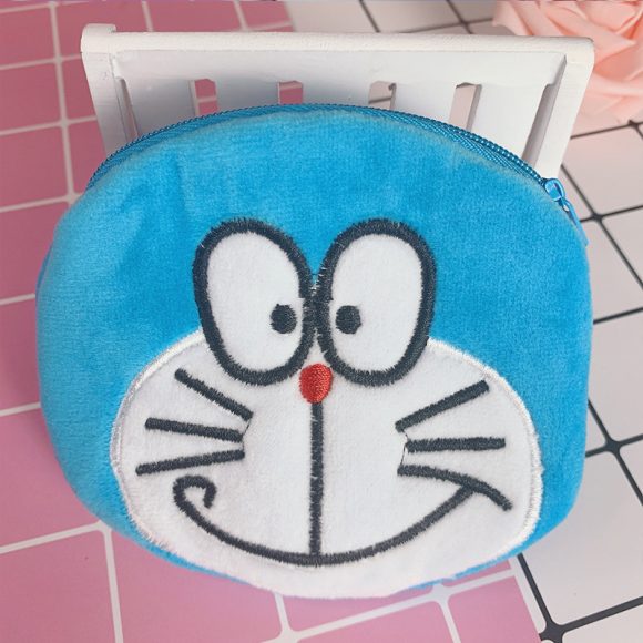 Cartoon Female Cute Student Portable Mini Plush Earphone Key Coin Purse - Image 2