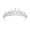 Simple Rhinestone Silver Headband Crown - Image 5