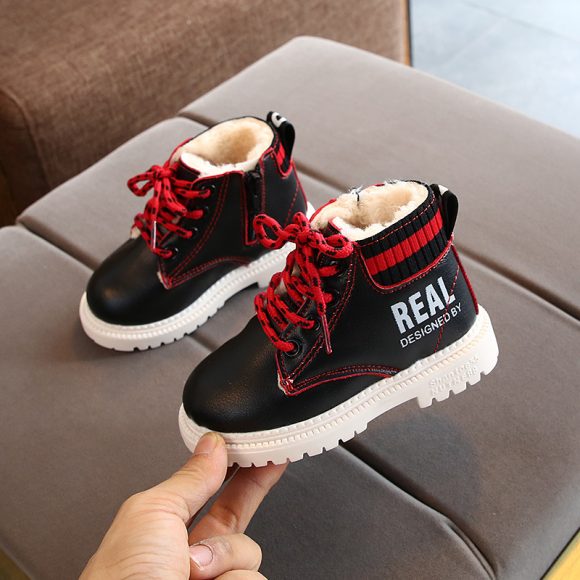 New Product Kids Fashion Cotton Martin Boots Warm Side Zipper - Image 2