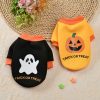 Halloween Pumpkin Skull Pet Teddy Small Dog Autumn Winter Sweater - Image 7