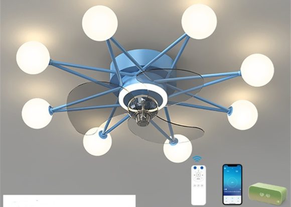Nordic Ceiling Fan Lights Living Room Dining Room Full Of Stars - Image 2