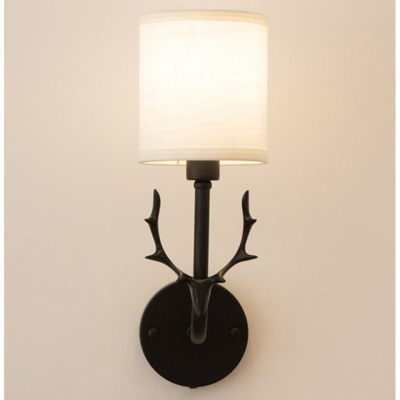 Modern Bedroom Bedside Aisle Wall Lamp Wrought Iron Antlers Living Room Hotel Lamps - Image 7