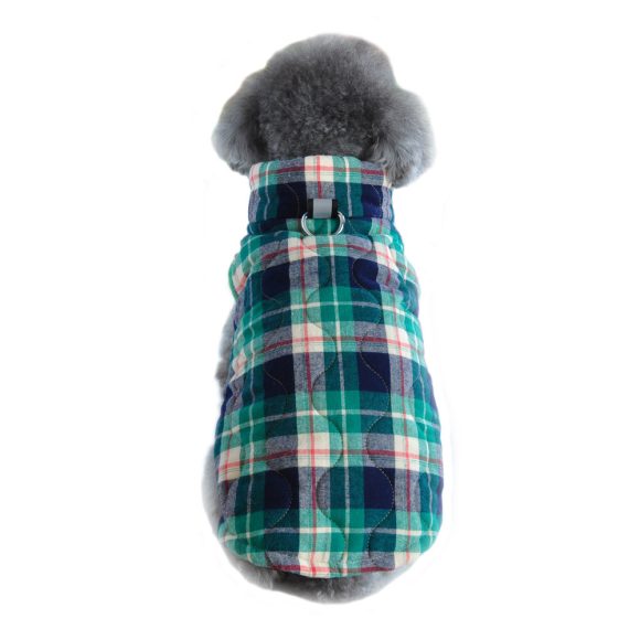 Winter Pet Dog Clothes Heavy Cotton Pet Clothes Jacket Plaid Zipper Down Jacket Pets Supplies - Image 6