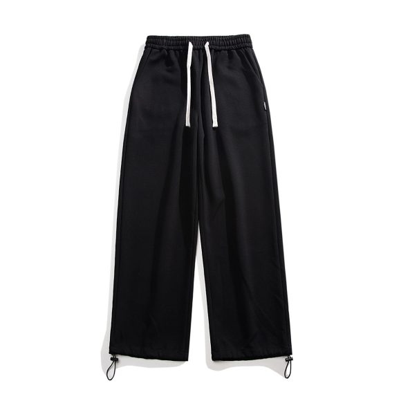 Drawstring Ankle-tied Loose Straight Sweatpants - Image 2