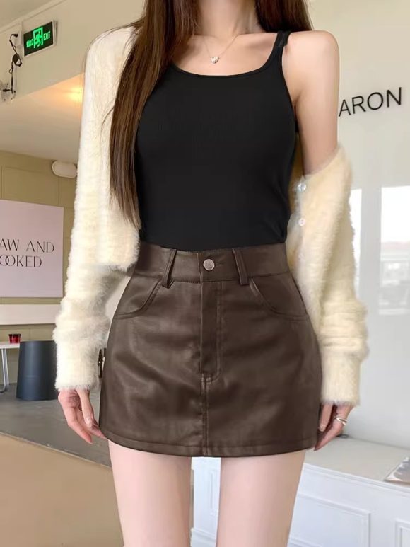 Women's Fall Winter Fashion Special High Waist Short Skirt - Image 2