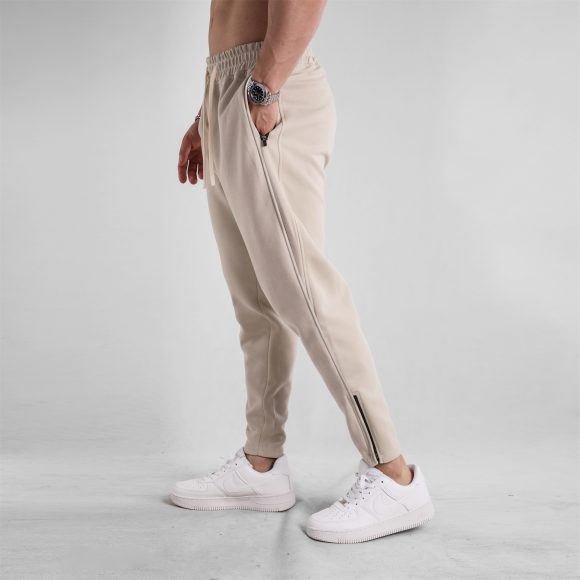 Slim Fit Leg Opening Zipper Ankle Banded Pants - Image 2