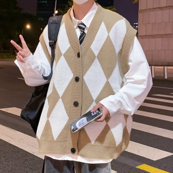 Autumn And Winter Leisure Men's V-neck Sweater Woolen Vest - Image 6
