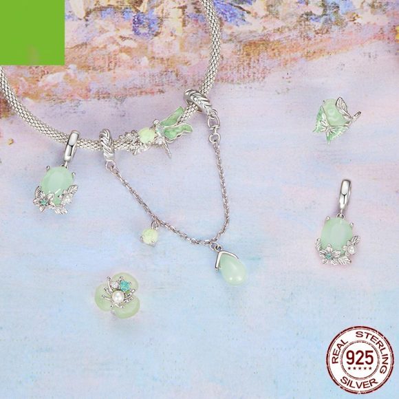 Green Flowers And Insects Series Bracelet String Beads Accessories - Image 5