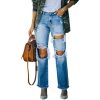 Ripped Foot Burr Fashion Straight Pants - Image 6