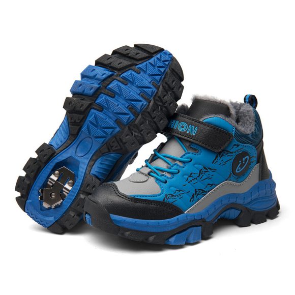 Children's Cotton Shoes Boys Two Cotton Large Cotton Hiking Shoes - Image 3