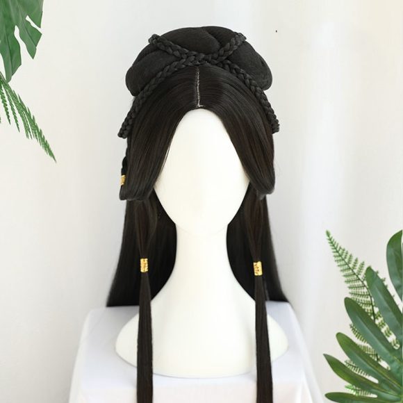 Ancient Costume Wig Female Ancient Style Han Chinese Clothing Lazy Whole Head Cover - Image 5