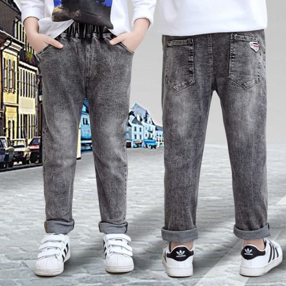 Boys Jeans Autumn And Winter New One-piece Velvet - Image 3