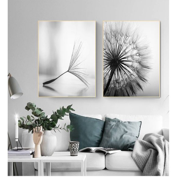 Frameless Abstract Dandelion Flower Canvas Painting Living Room Decor - Image 2