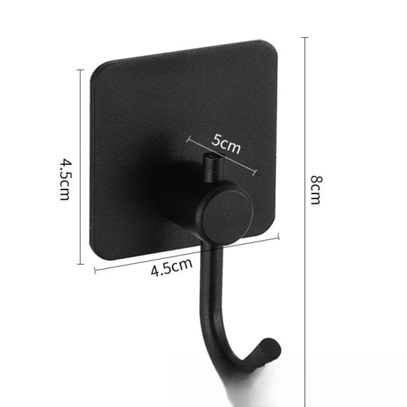 Nail-free Stainless Steel Single Hook Alumimum Hook Towel Self-adhesive Hook Single Hook - Image 6