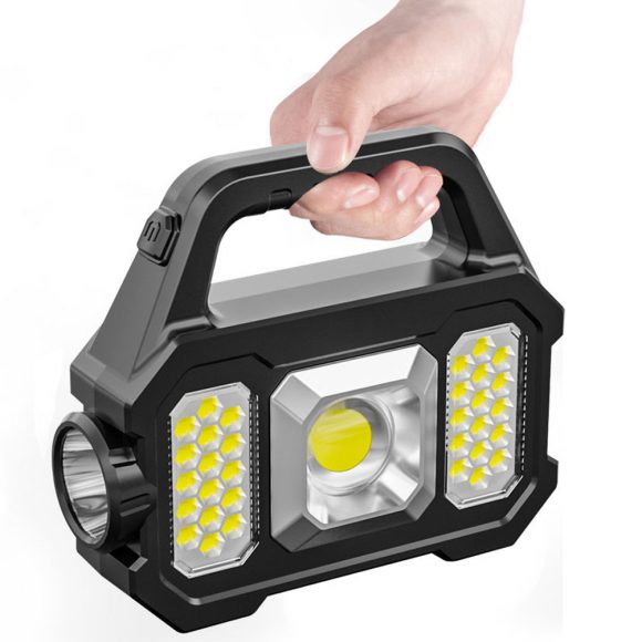 Outdoor Waterproof Solar Power Charger Flashlight Strong Light - Image 5
