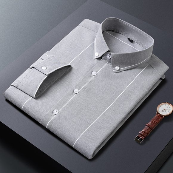 Men's Striped Shirt Top Summer Thin Style - Image 5