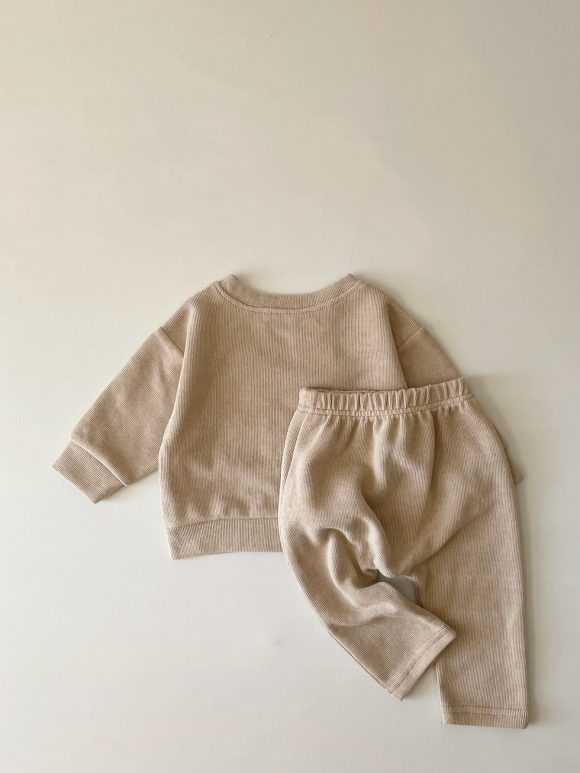 Spring And Autumn Newborn Alphabet Embroidery Baby Long Sleeve Two-piece Suit - Image 9