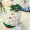 Bowknot Dog Clothes Cat Costume Hollow Knit Dog Sweater - Image 5