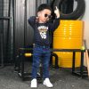 Crinkled Stretch Slim Fit Kids Trousers - Image 4