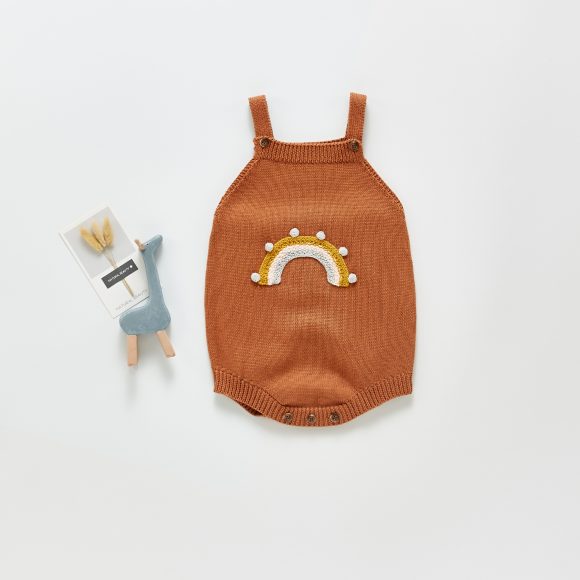 New Baby Girl Baby Knitted Strap Jumper - Image 7
