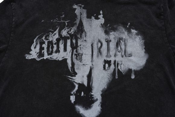 American Fashion Brand Washed And Worn Short Sleeve - Image 3
