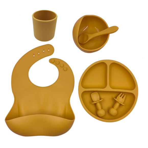Baby Cutlery Set Silicone Bib Silicone Cup Spoon - Image 7