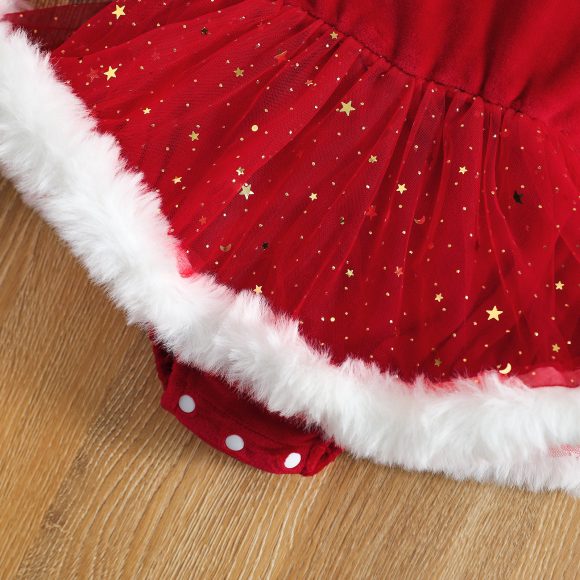 Christmas Baby Red Romper Newborn Toddler Infa - Image 5