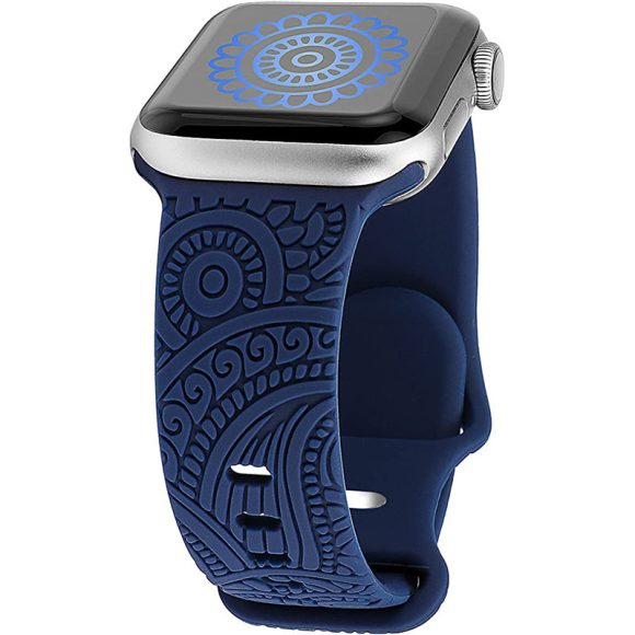 Laser Carved Embossed Cashew Printed Silicone Strap - Image 4