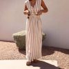 European And American Split Stripes Casual Skirt