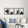 Black Cat Metal Wall Art Decoration Suit - Image 7