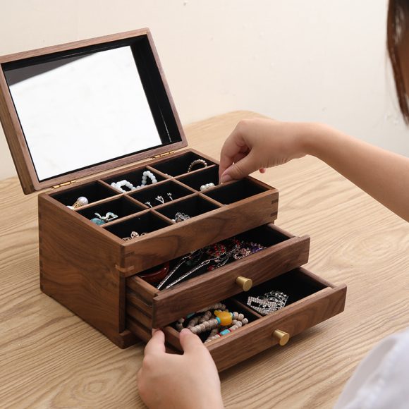 Cosmetic Box Solid Wood Storage Cabinet - Image 4