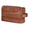Leather Cosmetics Storage Bag Travel Toiletry Bag Portable Men's Business Simplicity Portable With Hook - Image 8