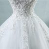 High Waist Wedding Dress With Deep V-neck - Image 5