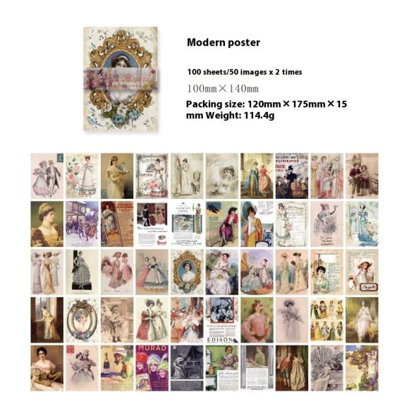 Material Paper Retro Artistic Background Notebook DIY Note - Image 9