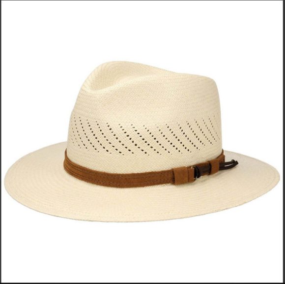 Striped Bow Flat-brimmed Jazz Straw Top Hat - Image 7