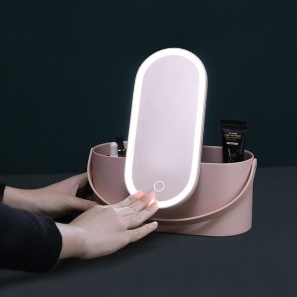Portable LED Light Storage Box Beauty And Makeup Mirror - Image 5