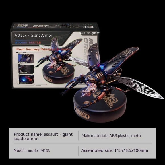 3d Beetle Mechanical Punk Metal Model Assembly - Image 9
