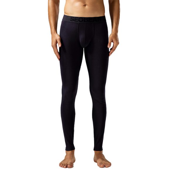 Seobean New Classic Long Johns Men's Fashion Simple Warm Within Long Pajama Pants - Image 6