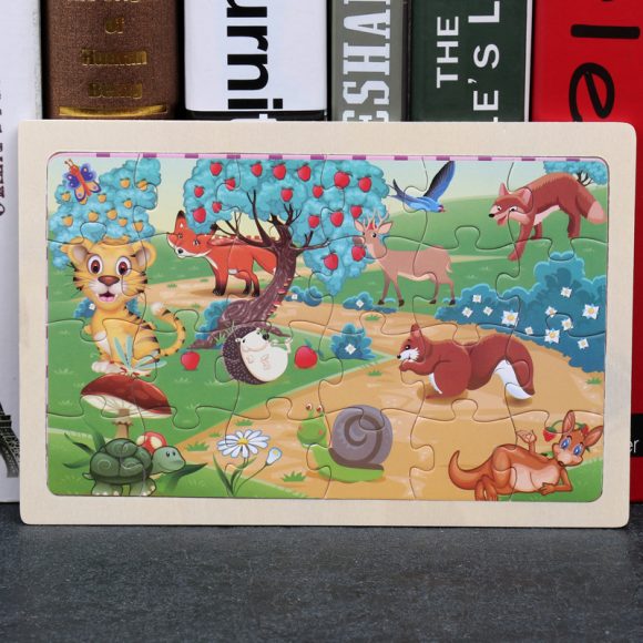 80PCS wooden educational toys educational development baby kids training toys children animal puzzle - Image 10