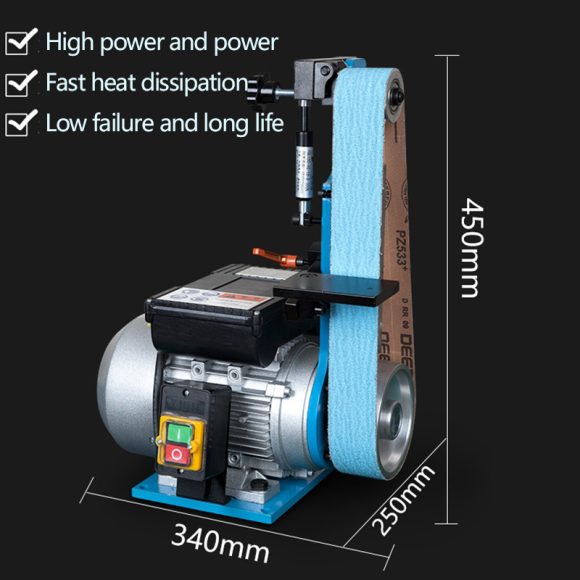Small Vertical Sanding Belt Machine Electric Burr Woodworking Grinding Polishing Machine Knife Sharpening Tool - Image 6