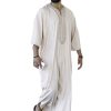 Ethnic Style Loose Casual Embroidery White Muslim Robe - Image 9